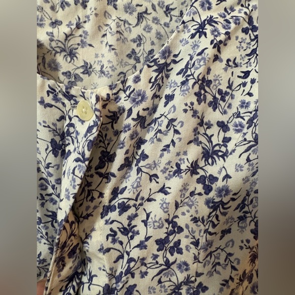 Reformation Margeaux Blue and White Floral Mini Dress 0 - Picture 6 of 9